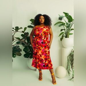 NWT Hilary Macmillan Piped Midi Dress Sz 1X